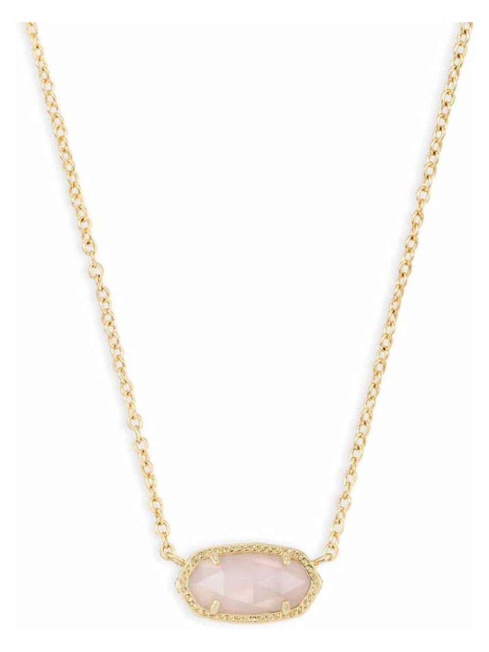 Kendra Scott Elisa Pendant Necklace 14k Gold-Plated Rose Quartz